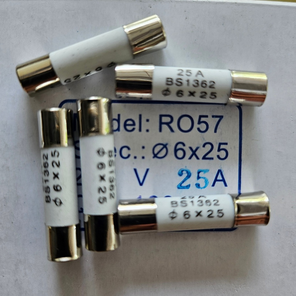 5 cái cầu chì gốm sứ 6*25mm 6x25mm BS1362 250V 1A 3A 5A 10A 13A 15A 20A ngắt nhanh bảo vệ thiết bị điện 220V khi quá tải