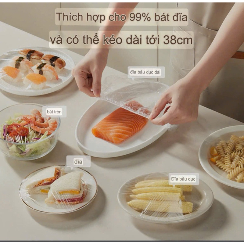 Túi 300 màng bọc thực phẩm siêu dai có chỗ treo tiện lợi