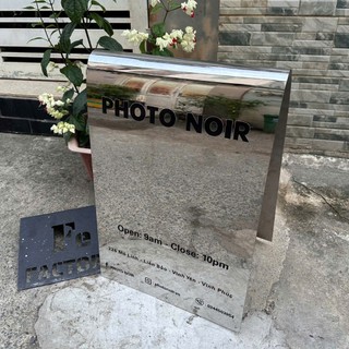 Standee Inox in UV 2 mặt,miễn phí thiết kế trang trí quán cafe - FeFactory