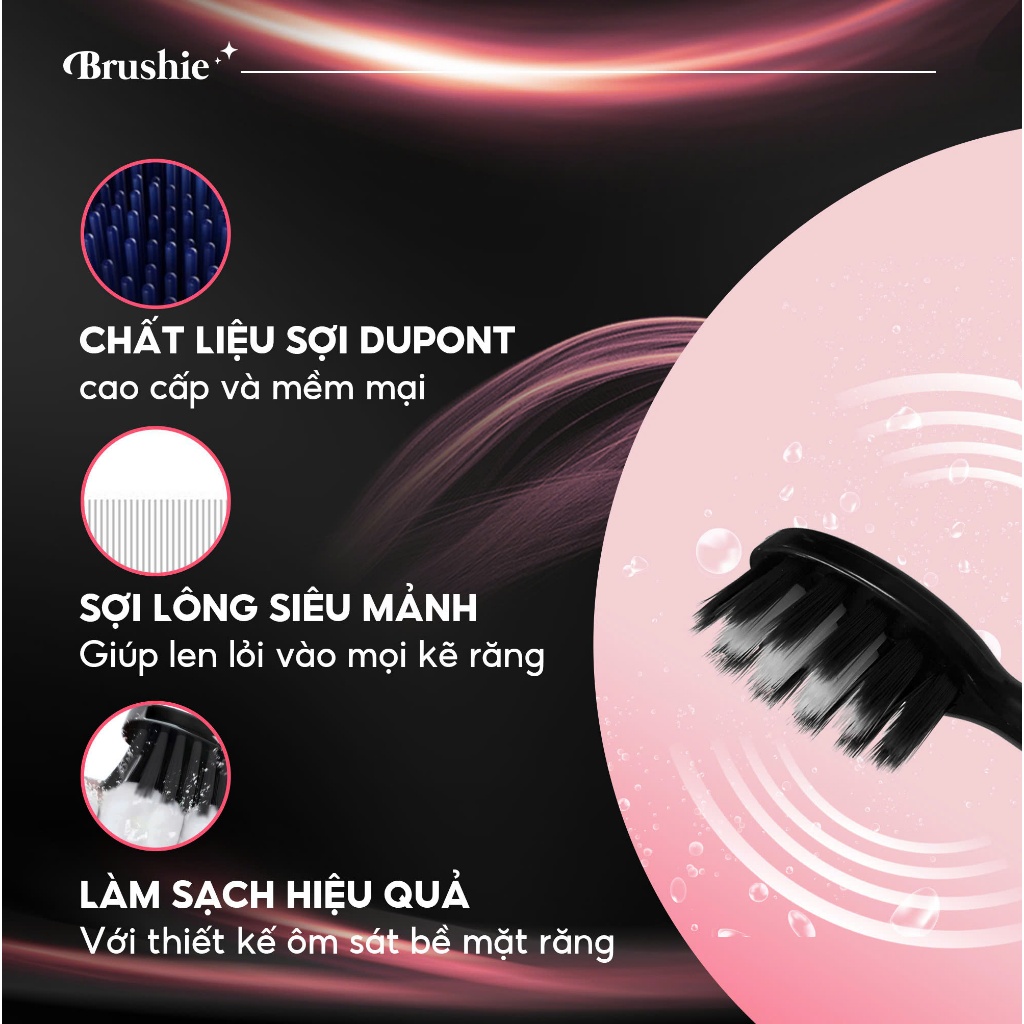 Ảnh Bàn chải điện Brushie Eco phiên bản tiết kiệm 2024 với 5 chế độ làm sạch phù hợp cả cho người niềng răng 4