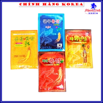 [Combo 5 gói] Cao dán hồng sâm hàn quốc chính hãng túi 20 miếng - Cao dán sâm hỗ trợ chấn thương giảm đau mỏi