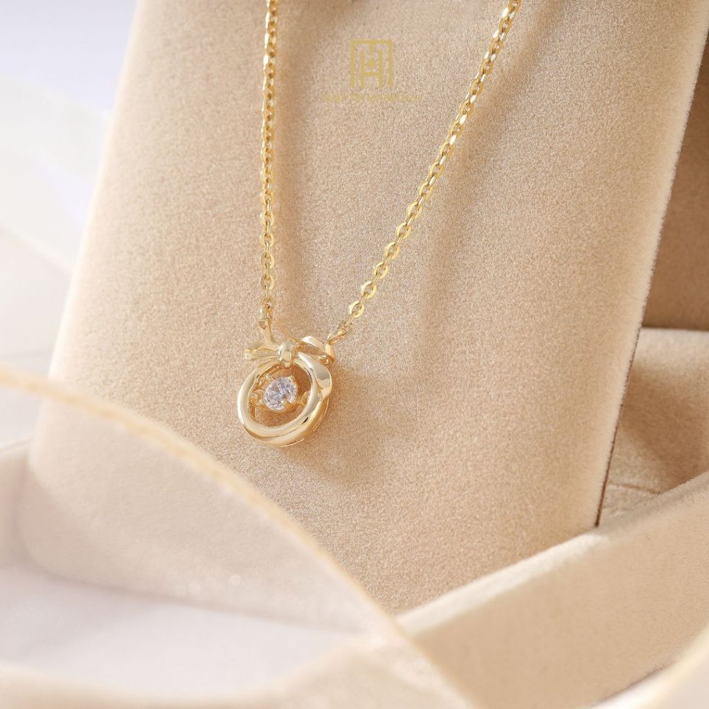 Ảnh Dây chuyền vàng 10K Bảo Tín Mạnh Hải thiết kế họa thiết thanh lịch phong cách Ý PYD2V10CZH-503001 1