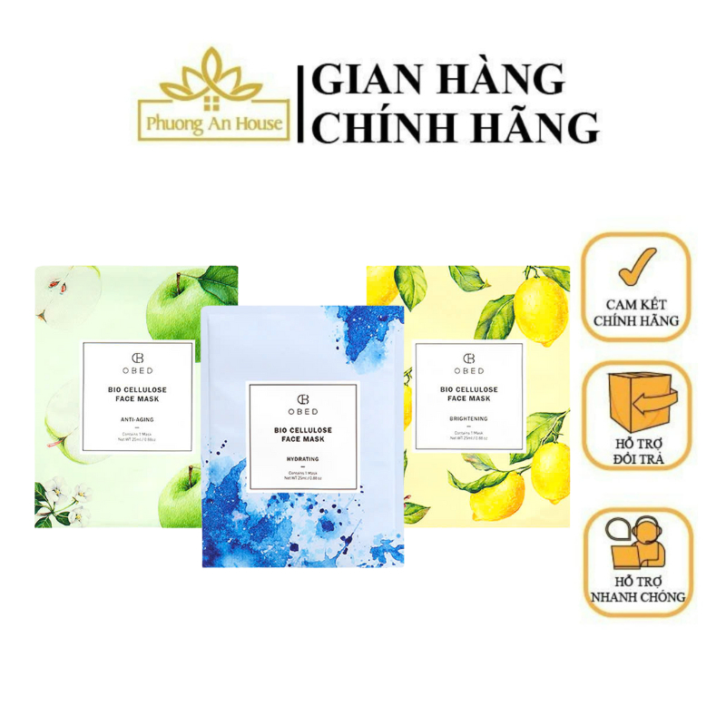 Mặt nạ sinh học OBED Bio cellulose 100% từ những sợi xơ sinh học dưỡng trắng da