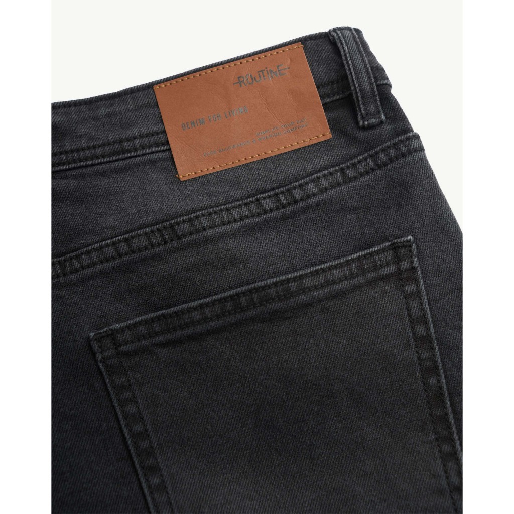 Ảnh Quần Jeans Nam Ống Suông Form Straight Cropped - Routine 10S25DPA013 4