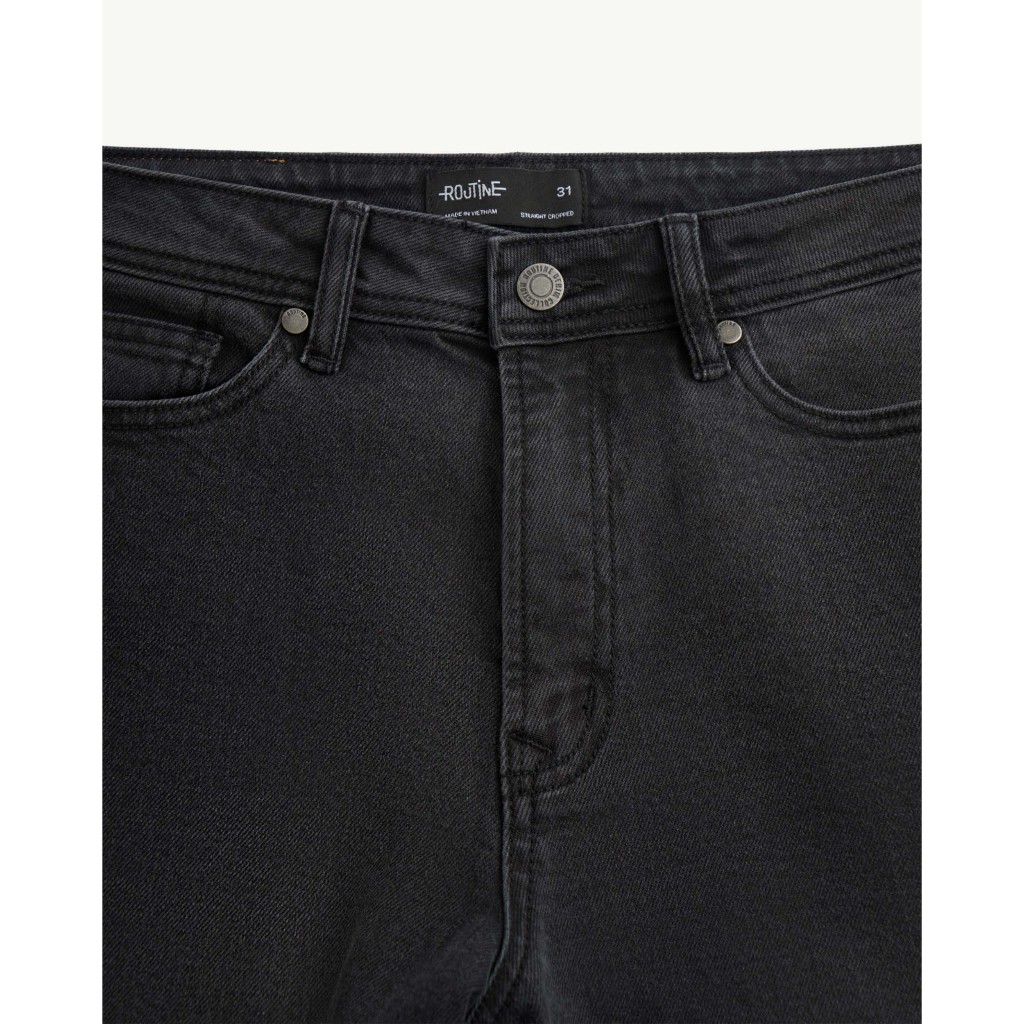 Ảnh Quần Jeans Nam Ống Suông Form Straight Cropped - Routine 10S25DPA013 2