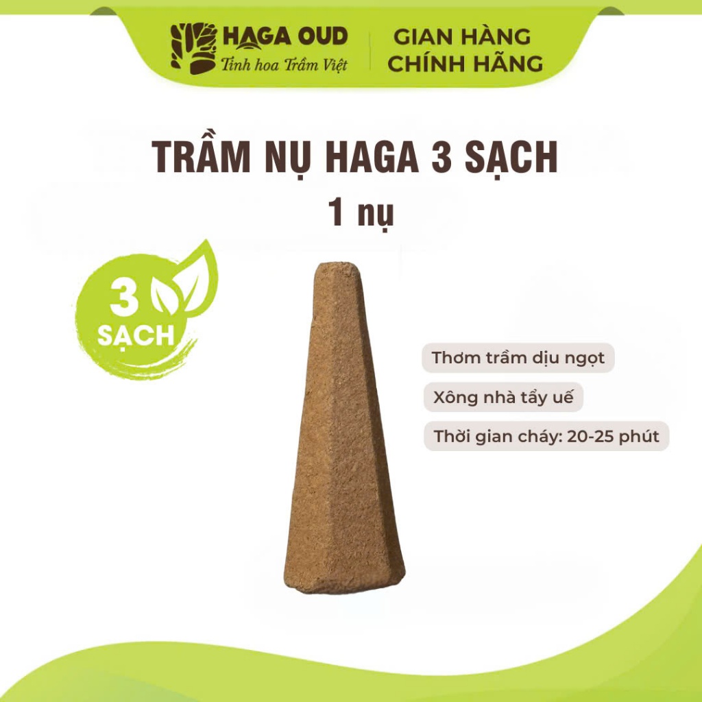 Ảnh Trầm nụ Haga 3 Sạch, Hương thơm trầm hương ngọt ấm, Xông nhà tẩy uế - 1 NỤ 1