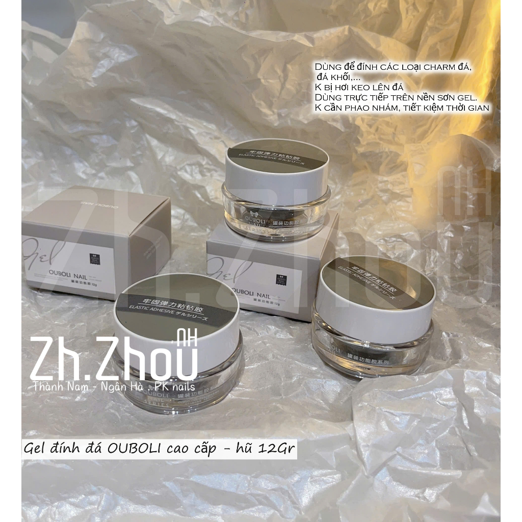 Gel đính đá ouboli hũ 30G ,gel đính đá ouboli 12G Gel đính đá charm ouboli , gel đính đá chính hãng ouboli