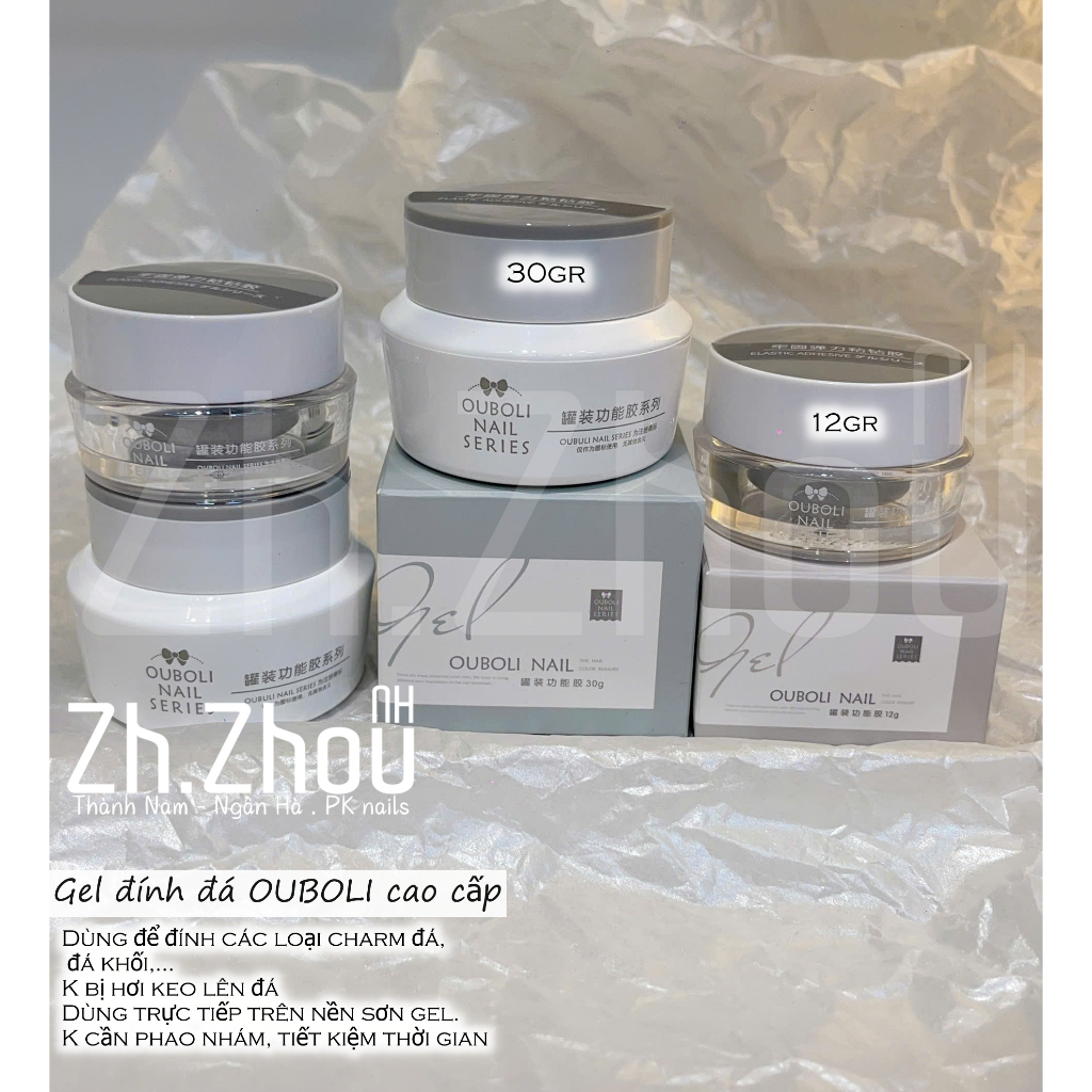 Gel đính đá ouboli hũ 30G ,gel đính đá ouboli 12G Gel đính đá charm ouboli , gel đính đá chính hãng ouboli