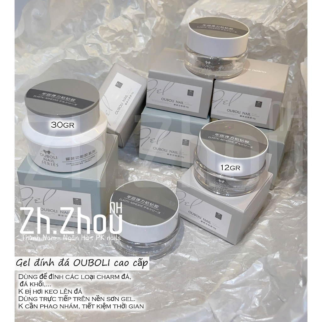 Gel đính đá ouboli hũ 30G ,gel đính đá ouboli 12G Gel đính đá charm ouboli , gel đính đá chính hãng ouboli