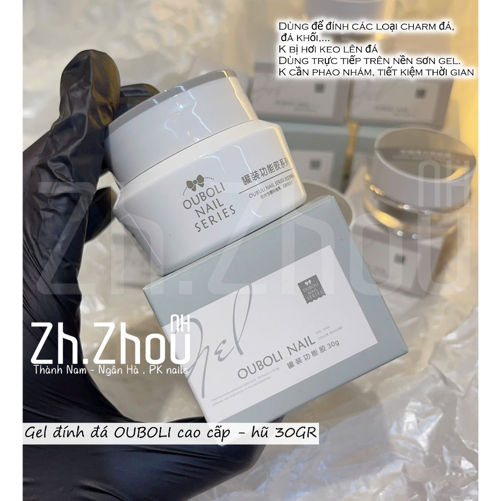 Gel đính đá ouboli hũ 30G ,gel đính đá ouboli 12G Gel đính đá charm ouboli , gel đính đá chính hãng ouboli
