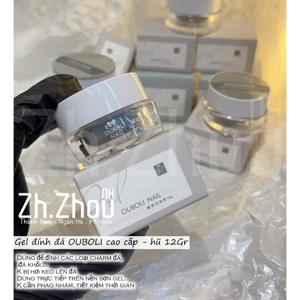 Gel đính đá ouboli hũ 30G ,gel đính đá ouboli 12G Gel đính đá charm ouboli , gel đính đá chính hãng ouboli