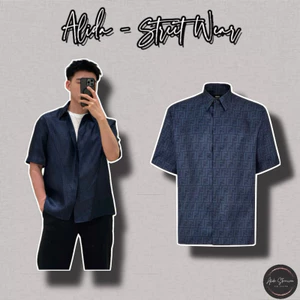 ⚡️[Hight Quality] Áo Sơ Mi Lụa 1end Point Collar Shirst Blue - Điểm Nhấn Logo F Full Mờ Cao Cấp Qccc Nam Nữ