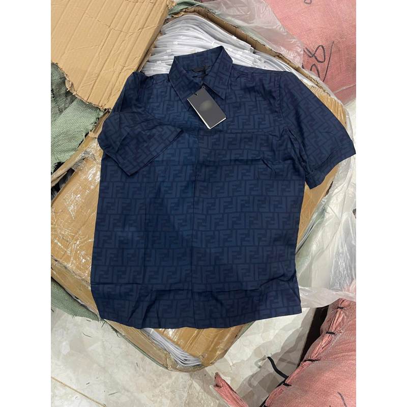 ⚡️[Hight Quality] Áo Sơ Mi Lụa 1end Point Collar Shirst Blue - Điểm Nhấn Logo F Full Mờ Cao Cấp Qccc Nam Nữ