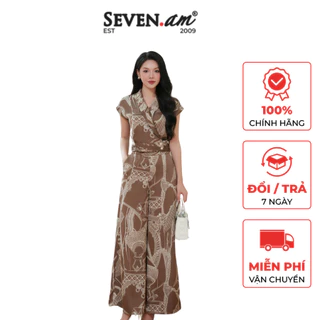 Quần suông hoạ tiết trừu tượng thời trang nữ Seven.AM H850104I