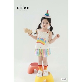 [B&G] Sét bộ LB 2 dây quần đùi in hình dễ thương mùa hè cho bé gái từ 9-40kg(1-10 tuổi)