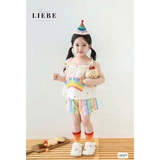 [B&G] Sét bộ LB 2 dây quần đùi in hình dễ thương mùa hè cho bé gái từ 9-40kg(1-10 tuổi)