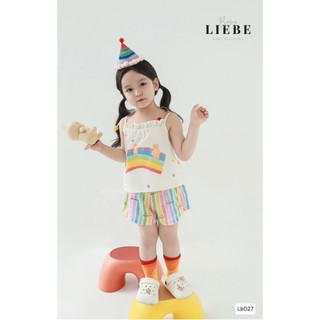 [B&G] Sét bộ LB 2 dây quần đùi in hình dễ thương mùa hè cho bé gái từ 9-40kg(1-10 tuổi)