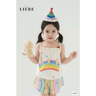[B&G] Sét bộ LB 2 dây quần đùi in hình dễ thương mùa hè cho bé gái từ 9-40kg(1-10 tuổi)