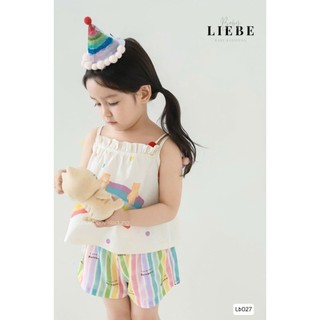 [B&G] Sét bộ LB 2 dây quần đùi in hình dễ thương mùa hè cho bé gái từ 9-40kg(1-10 tuổi)