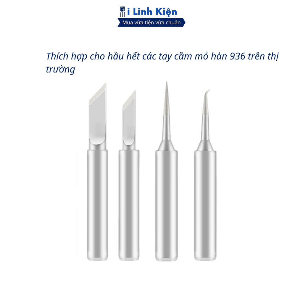 Mũi Hàn 900M đủ loại, mũi hàn 936 Loại XỊN Không Chứa Chì Dùng Cho Mỏ Hàn 936/937 908 Nhám Bề Mặt Chinh Hãng ILinhkien