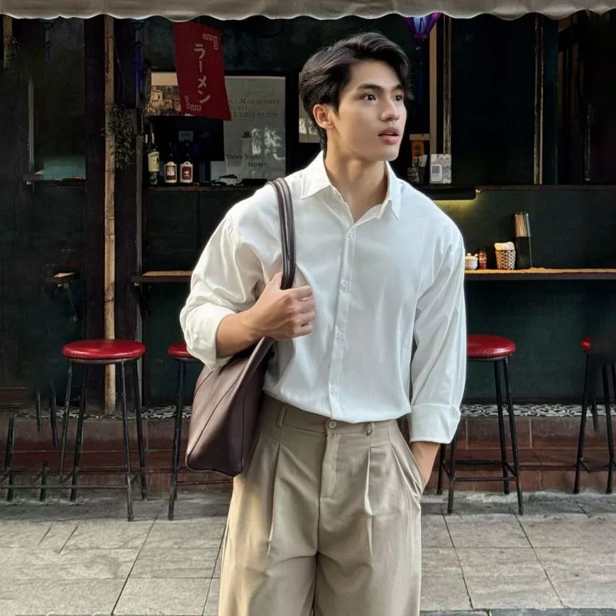 Áo Sơ Mi Dài Tay Nam Nữ Halley Chất Kaki Cotton Mềm Form Unisex Phong Cách Hàn Quốc A24