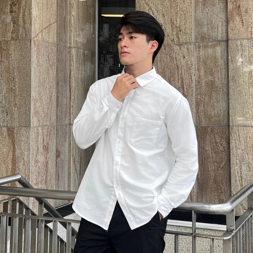 Áo Sơ Mi Dài Tay Nam Nữ Halley Chất Kaki Cotton Mềm Form Unisex Phong Cách Hàn Quốc A24
