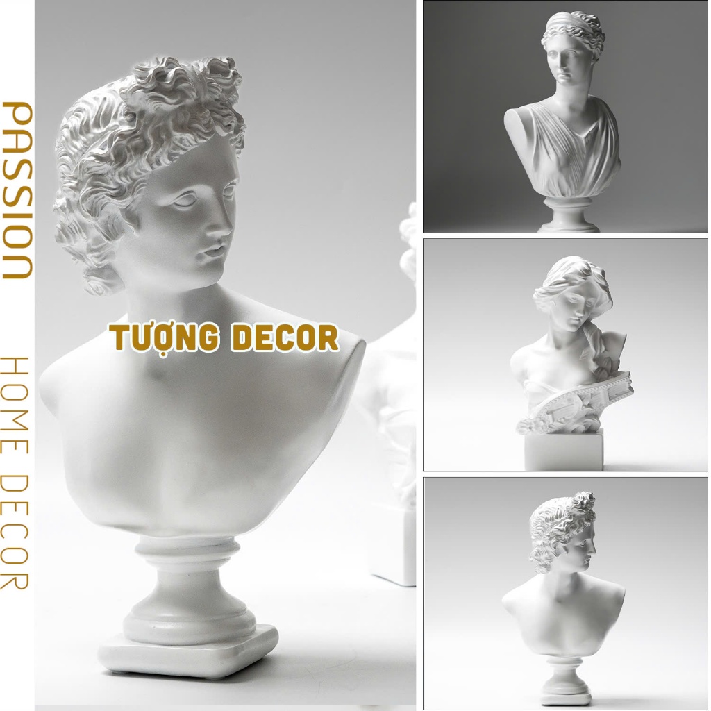 Tượng Decor Nam Thần, Nữ Thần Hy Lạp La Mã Nghệ Thuật Trang Trí Phòng Khách, Bàn Làm Việc