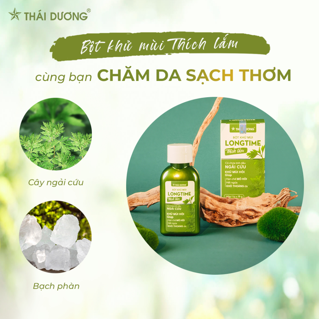 Ảnh Bột Khử Mùi Longtime Ngăn Hôi Nách, Hôi Chân, Khô Thoáng - Sao Thái Dương 2