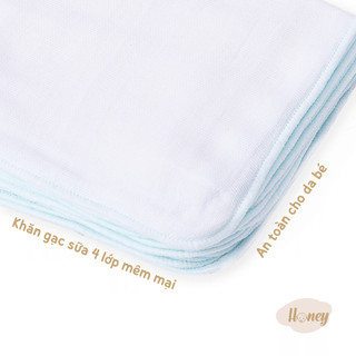 NBAn (25 x 28cm) Set 10 khăn gạc sữa cotton 4 lớp cao cấp mềm mại, thấm hút tốt an toàn cho da bé, khăn tắm cotton