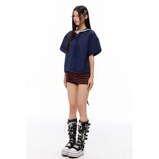 Le rouge | Áo sơ mi thủy thủ Yunyun form boxy