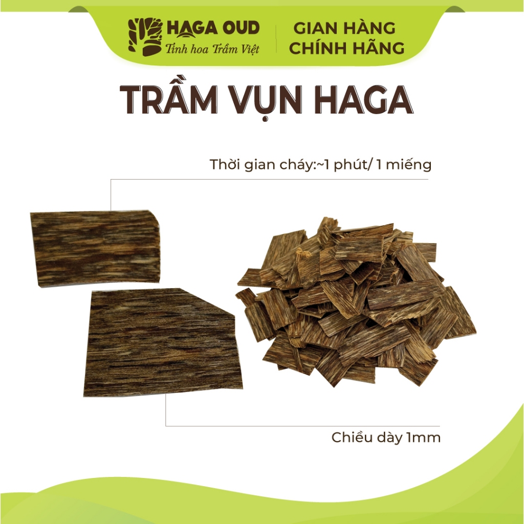 Ảnh Trầm vụn Haga tự nhiên dày đặc tinh dầu, thơm hương trầm nguyên bản 1