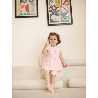 NGỌC BẢO AN (9M-7Y) Bộ quần áo lửng bé gái chất vải 100% cotton thoáng mát, co giãn tốt cho bé.