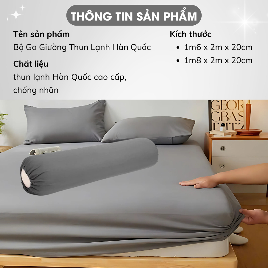 Ảnh Bộ Ga Giường Thun Lạnh Hàn Quốc Cao Cấp A Concept Decor Drap Giường Thun Mát Cho Mùa Hè 1