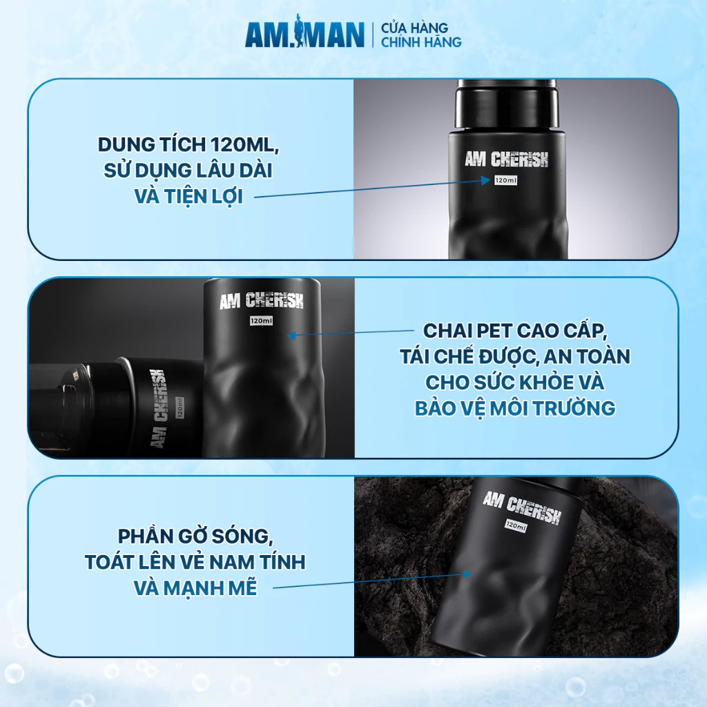 Bọt Vệ Sinh Nam Giới AM MAN 120ml Tinh Chất Tự Nhiên,Hương Nước Hoa Cao Cấp Kháng Khuẩn Khử Mùi Hôi,Ngăn Ngừa Viêm Nhiễm