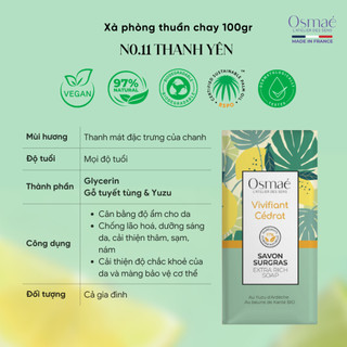Xà phòng thuần chay Osmaé nhập khẩu Pháp 100gr