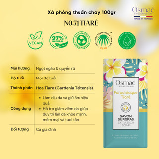 Xà phòng thuần chay Osmaé nhập khẩu Pháp 100gr
