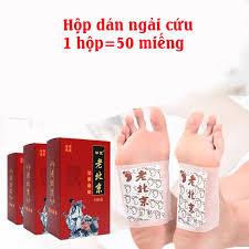 💥 MẪU MỚI 💥 Hộp 50 Gói Dán Chân Ngải Cứu Thải Độc