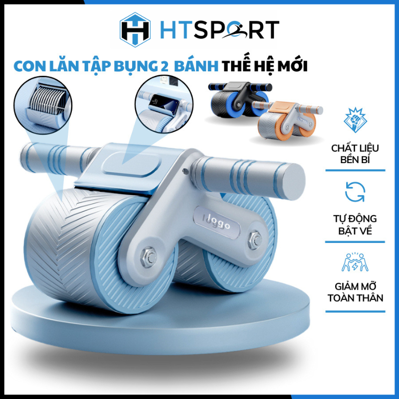 Con Lăn Tập Bụng Trợ Lực Hai Bánh Đa Năng Cao Cấp, Dụng Cụ Tập Gym Thể Dục Tại Nhà Giảm Mỡ Toàn Thân