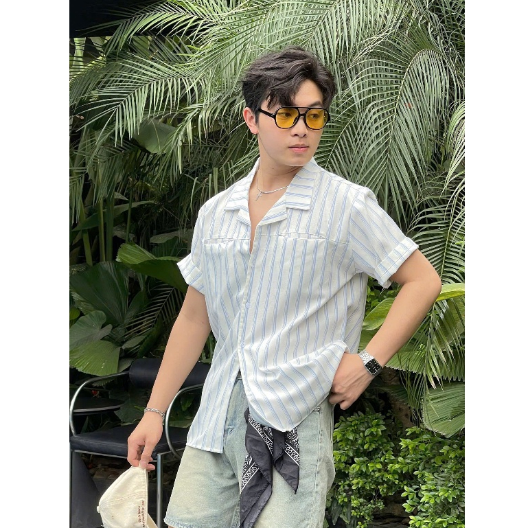 Áo Sơ Mi Cộc Tay Nam Cổ Vest Thời Trang Chất Vải Oxford Dày Dặn 260GSM Cao Cấp Halley A32