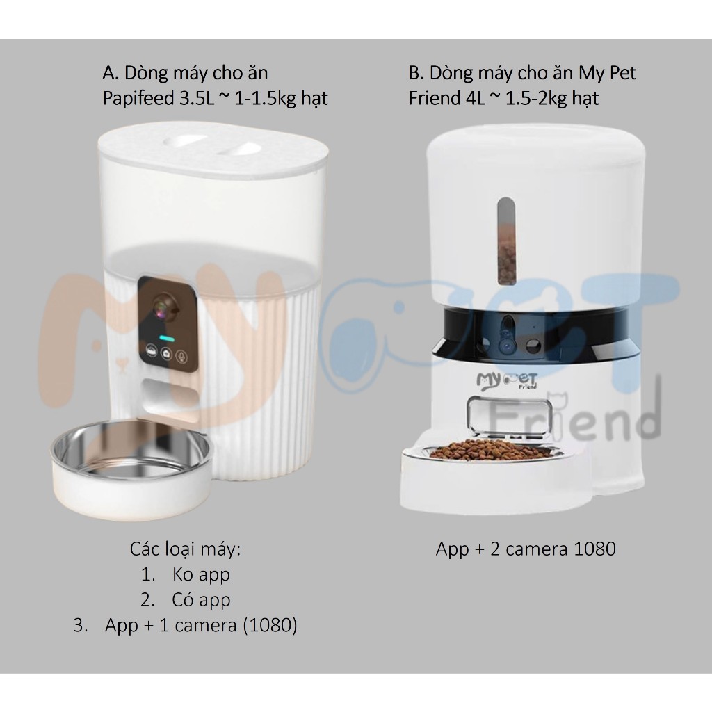 Máy cho chó mèo ăn tự động Papifeed 3,5L/ My Pet Friend 4L-Hoả tốc-HCM ...