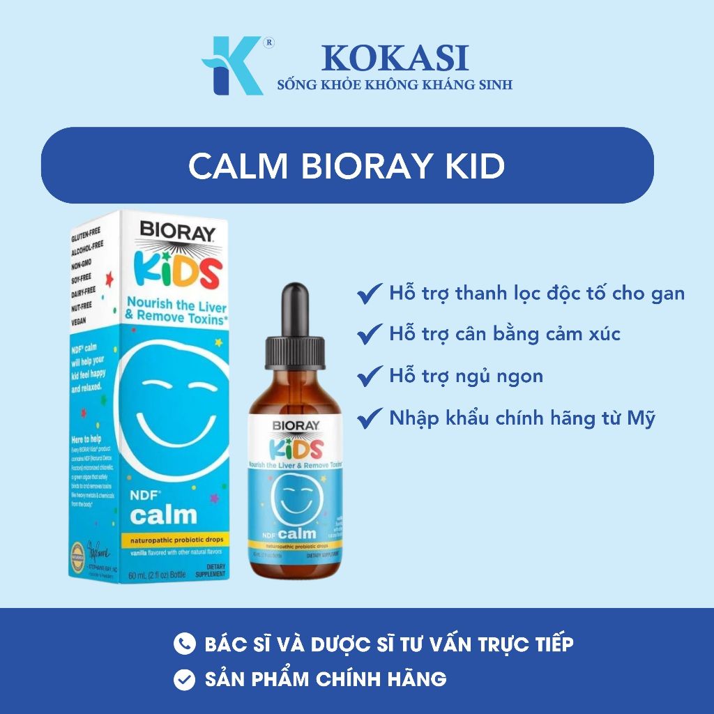 (DATE 1/8/2029) Calm Bioray Kid nhập khẩu Mỹ (60ml) - Hỗ trợ cân bằng ...