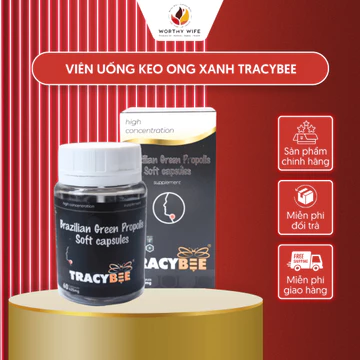 Viên Uống Keo Ong Xanh Tracybee Brazilian Green Propolis Soft Capsules Tăng Sức Đề Kháng 60 Viên