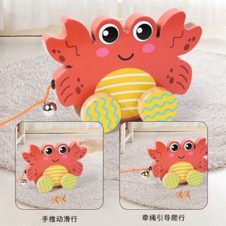 Đồ chơi xe kéo gỗ cao cấp hình thú siêu xinh cho bé mới tập đi HT Toys
