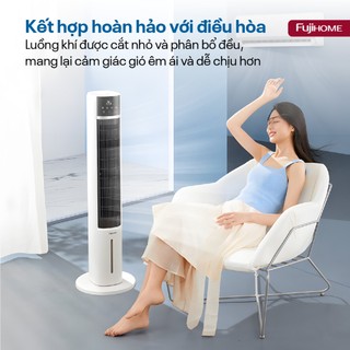 Quạt tháp nhập khẩu FUJIHOME AC-DT5E làm mát bằng hơi nước tích hợp lọc không khí Ion, góc quay rộng