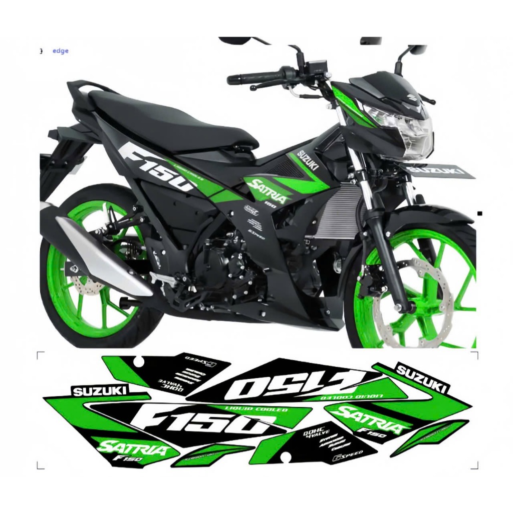 tem rời satria f150 cao cấp chất liệu in 3 lớp chống nước không phai màu.