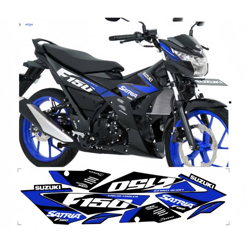 tem rời satria f150 cao cấp chất liệu in 3 lớp chống nước không phai màu.