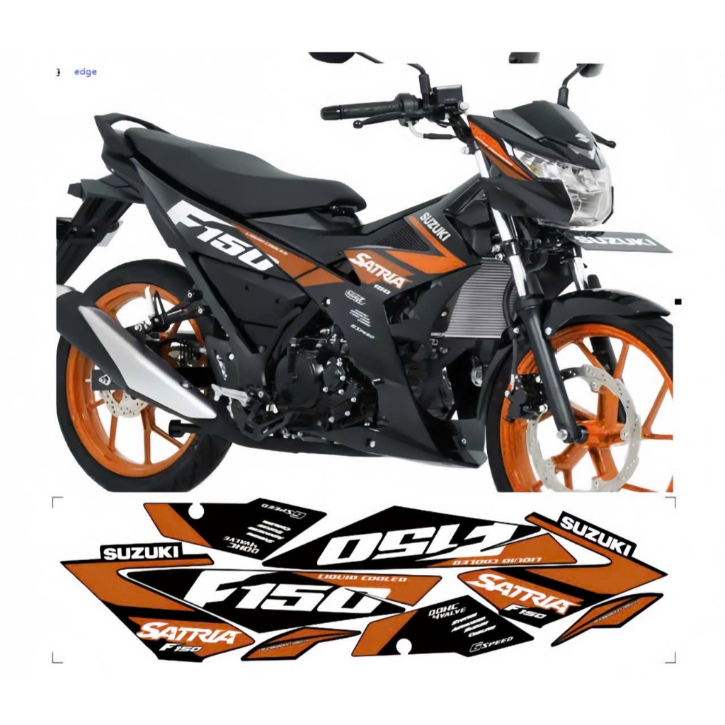 tem rời satria f150 cao cấp chất liệu in 3 lớp chống nước không phai màu.