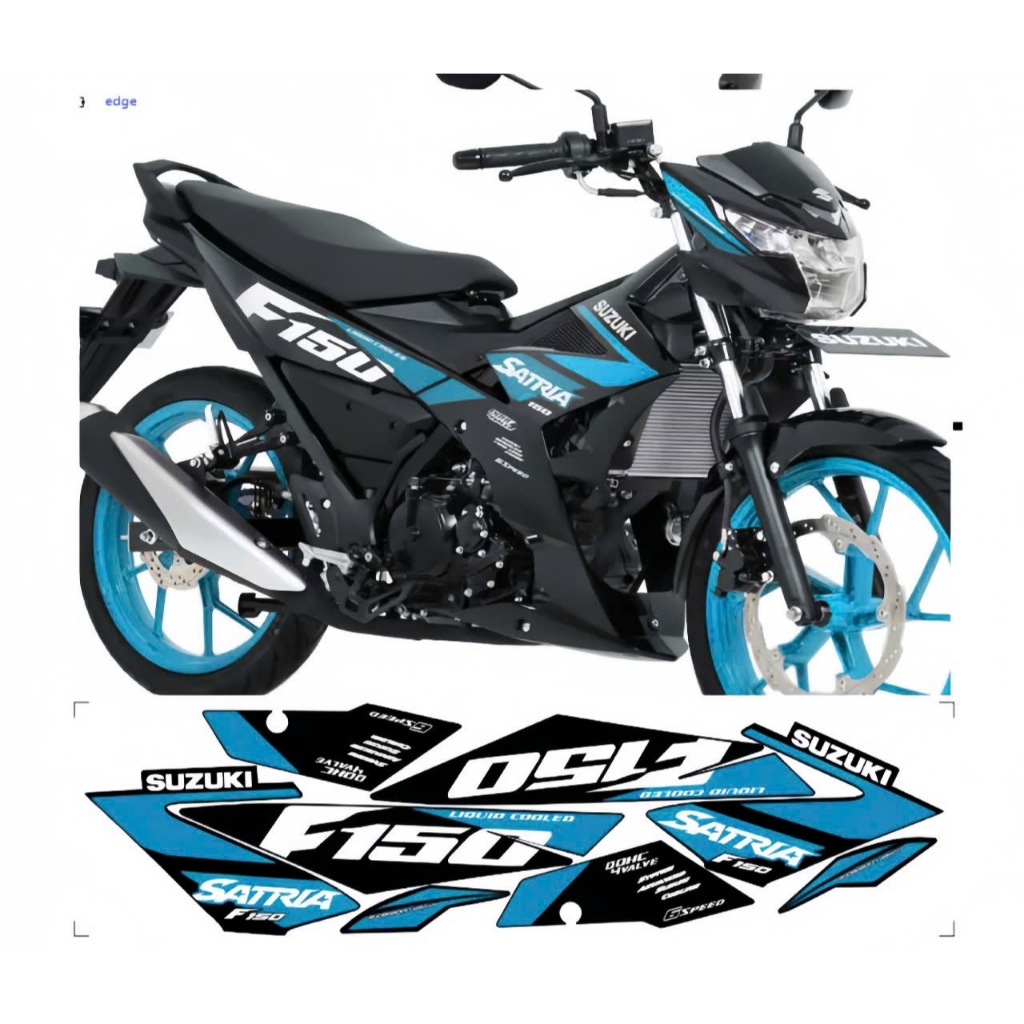 tem rời satria f150 cao cấp chất liệu in 3 lớp chống nước không phai màu.