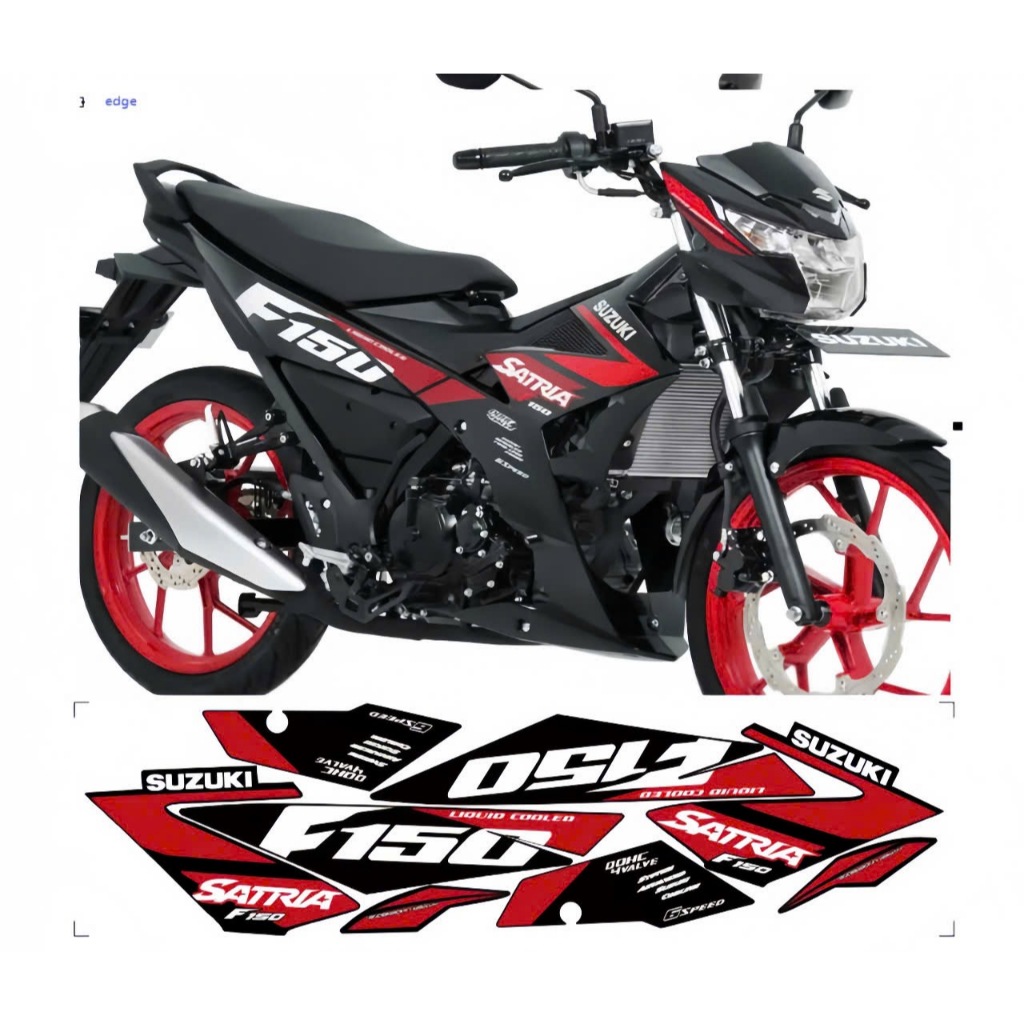 tem rời satria f150 cao cấp chất liệu in 3 lớp chống nước không phai màu.