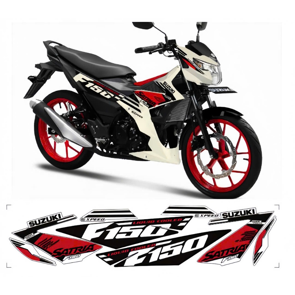 tem rời satria F150 f1 cao cấp chất liệu in 3 lớp chống nước không phai màu